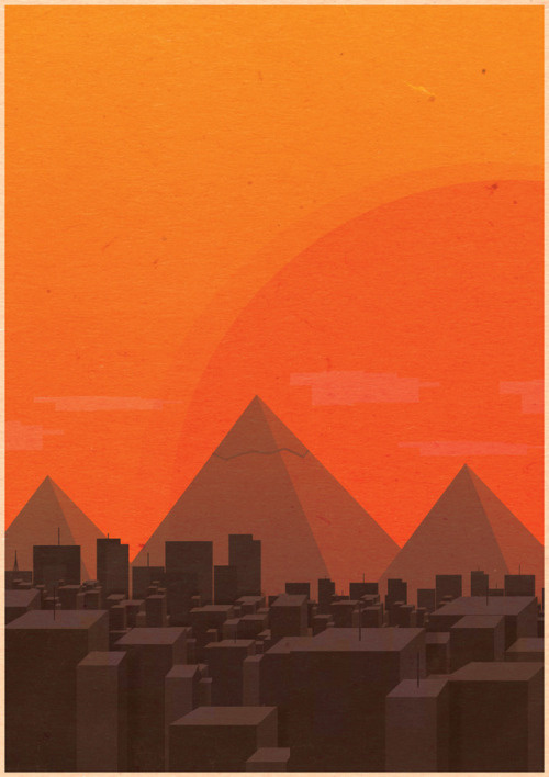 Egypt #illustration #flatdesign #flat #egypt #piramid #sun #orange #cairo #poster #design #giza #3 #illustration #flatdesign #flat #egypt #p