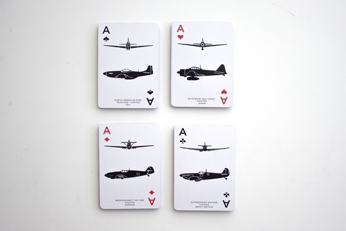 #playingcards #cards #WWII #aviation #airplanes #planes #illustration #lettering