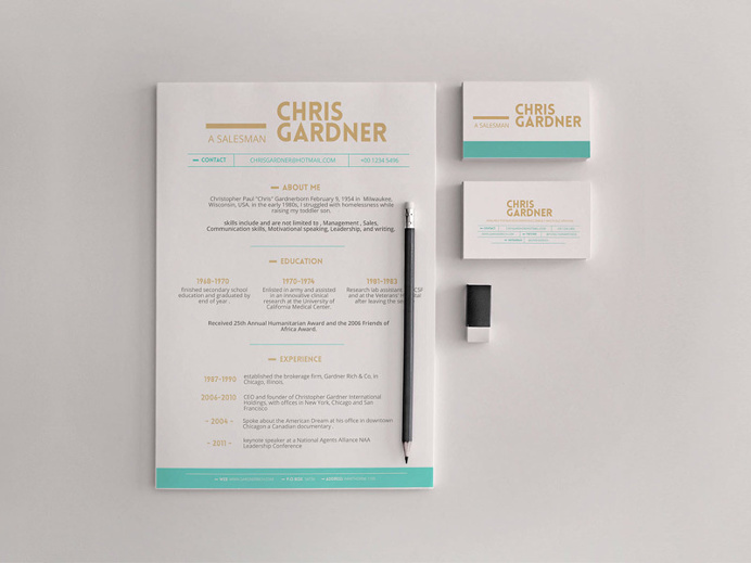 Free Resume and Business Card Template