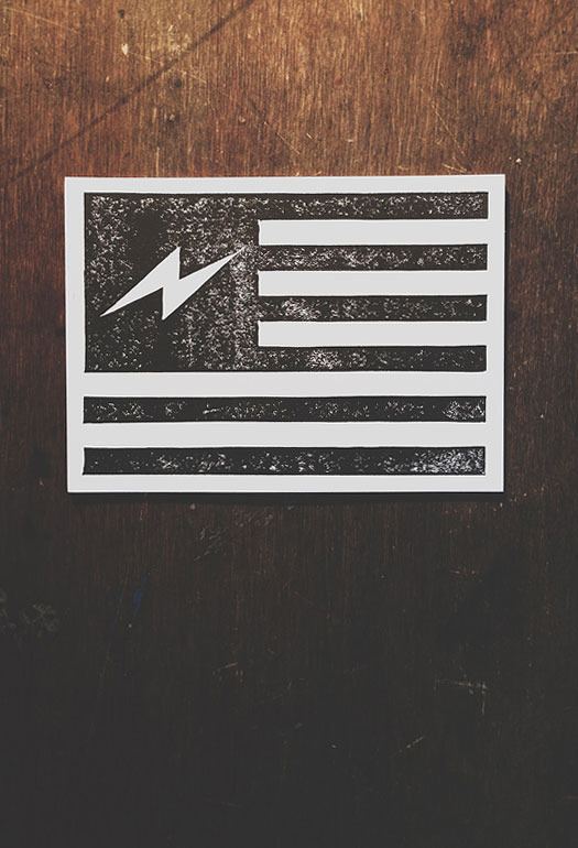 Neuarmy Surplus Co. — Bolt Flag #america #print #lightning