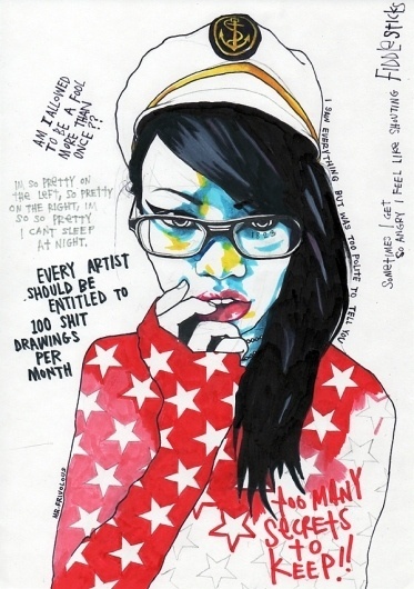 "IT AINT EASY PLAYING DUMB" LIMITED EDITION PRINT BY MR.FRIVOLOUS » Design You Trust #draw #illustration #poster