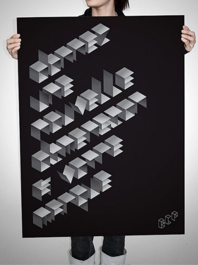 50 Inspirational Typographic Poster Designs | Inspired Magazine #cubes #design #shapes #typographic #poster #type #typography