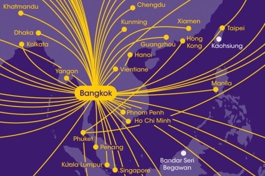 Flight route map #mandala #route #flight #infographic #design #graphic #map #thai #studio #airways