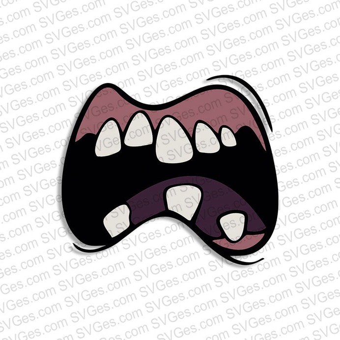Zombie Mouth SVG files