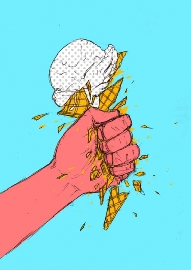 icecream.jpg (452×640) #pop #pink #cream #impact #color #illustration #art #blue #ice