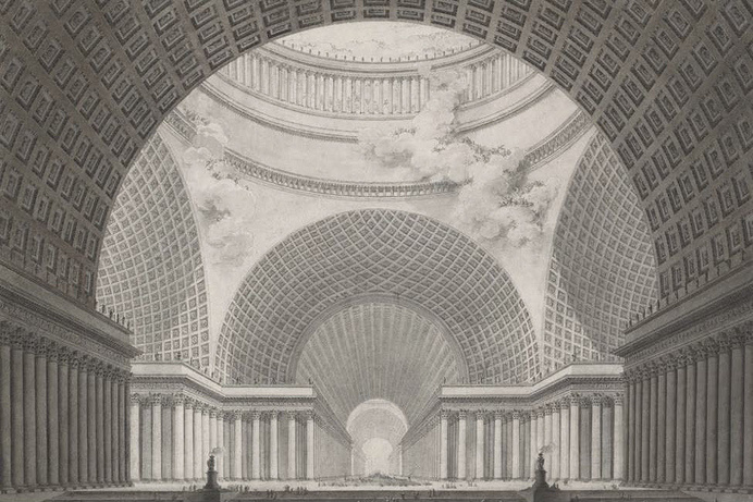 Étienne-Louis Boullée The Temple of Death — DOP #drafting #architecture #fantasy #drawing