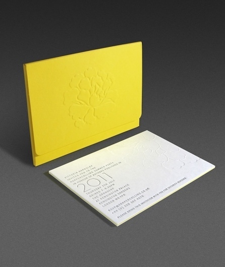 HarperCollins Invite 2011 | Work | One Darnley Road - Design + Digital #invitations #letterpress #typography