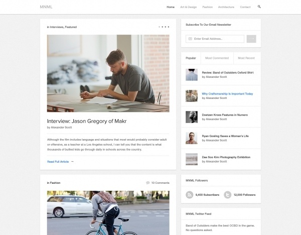 Dribbble - mnmll.jpg by Alexander Scott #webdesign #minimalism #clean