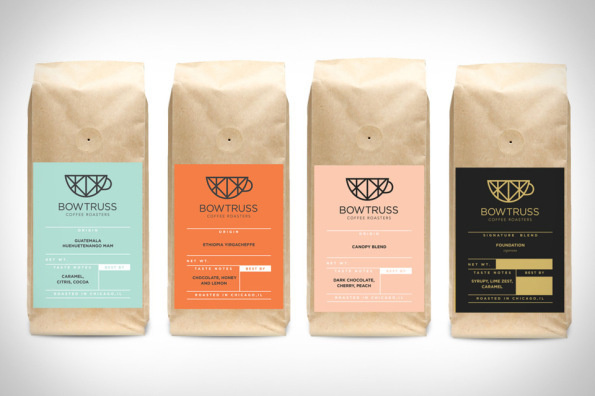 Bow Truss Coffee #pattern #packaging #label #identity #coffee