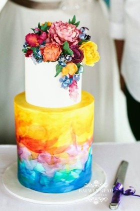 Wedding Cake Trends - floral cakes,