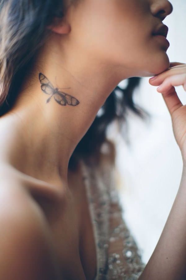 Dragonfly – Neck Tattoos For Women