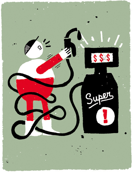 Ben Tardif illustration / Colagene.com #ink #naã¯ve #illustration #vintage #gas