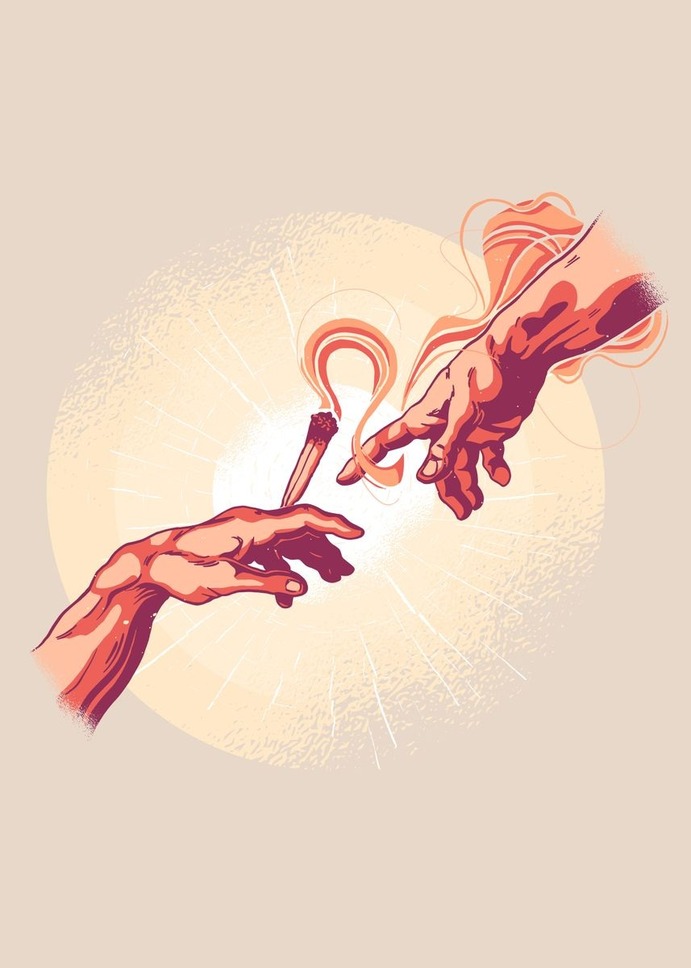 "Joint creation" Poster Print on metal by Sam Kal