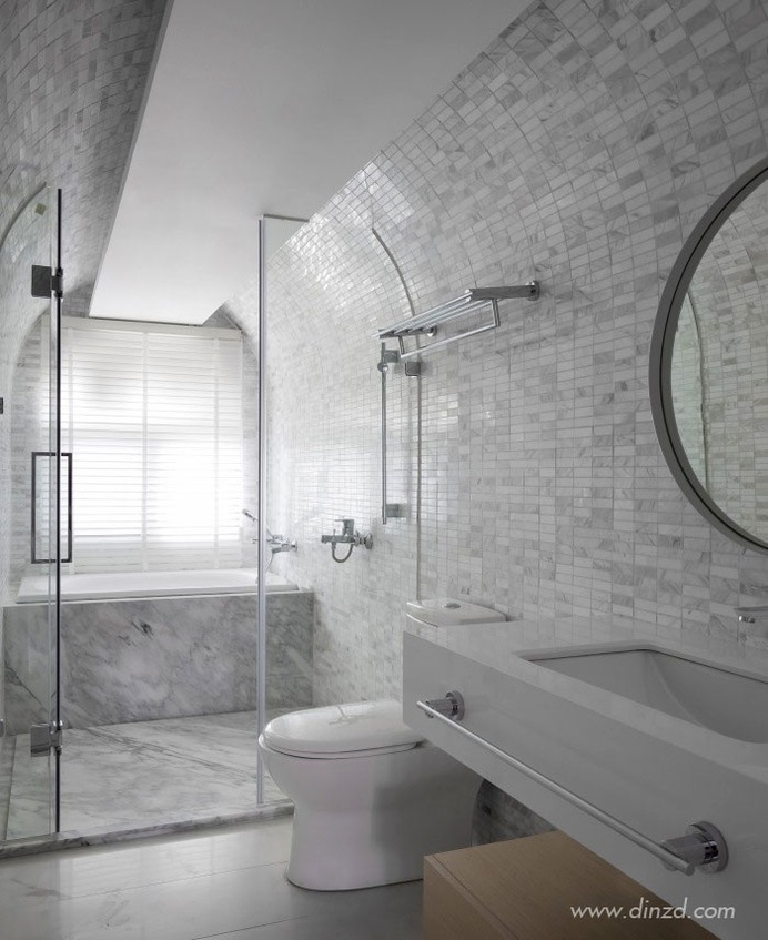 Minimalist White Residence in China by AD Architecture - InteriorZine #bathroom