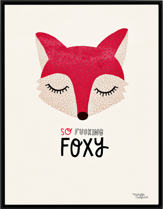 #nordic #design #graphic #illustration #danish #simple #nordicliving #living #interior #kids #room #poster #foxy #fox #red #animal