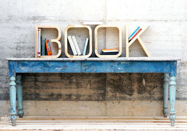 CJWHO ™ (Wooden Letters Decor by WE ArchDesign) #design #books #interiors #wood #furniture #photography #fun #shelf