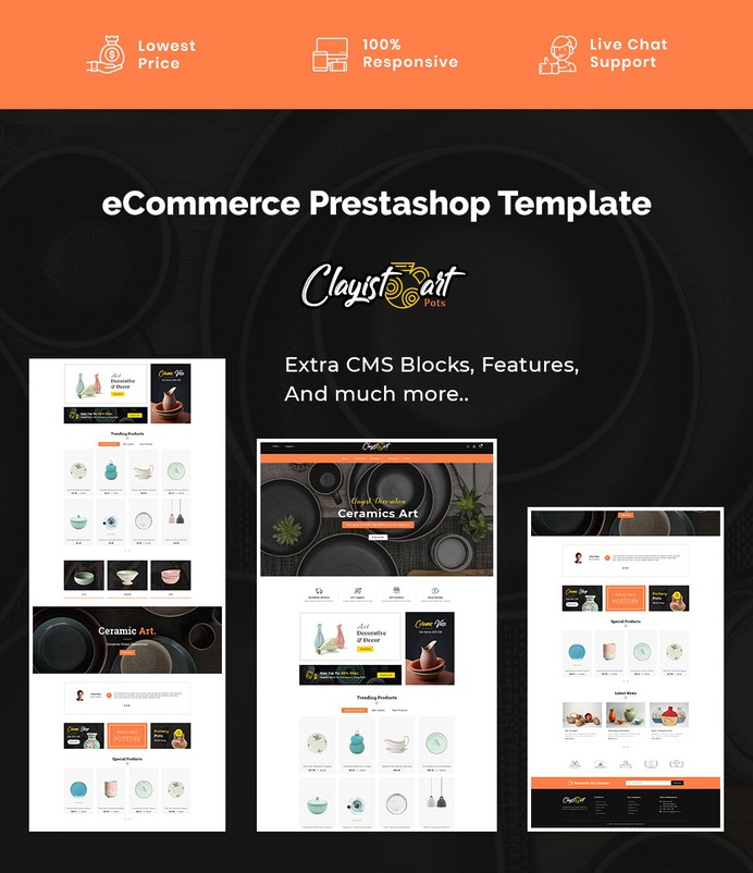 #Clayist #Art - #Ceramic & #Pottery - #Prestashop #Responsive #Theme | #TemplateTrip #eCommerce #Website #Design #Template