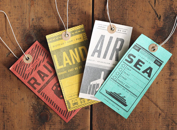 Luggage Tag Set | Two Arms Inc. #train #print #travel #ship #plane #luggage #tags