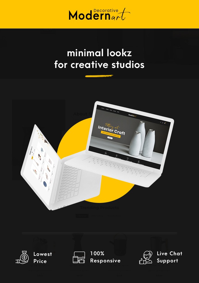 #Modern #Art - #Home #Decoration - #Prestashop #Responsive #Theme | #TemplateTrip #eCommerce #Website #Design #Template