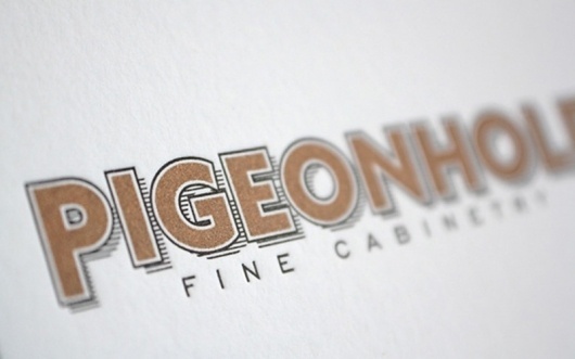 FPO: Pigeonhole Fine Cabinetry Business Card #business #card #letterpress #type #typography
