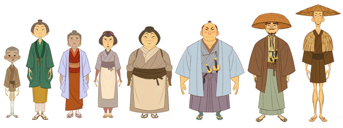 Character Designs de Kubo and the Two Strings, por Jesse Aclin | THECAB - The Concept Art Blog