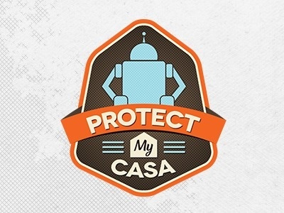Dribbble - Protect My Casa Logo by Bryce #logo #illustration #vector #robot