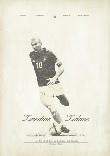 Sucker for Soccer on the Behance Network #futbol #poster #zidane