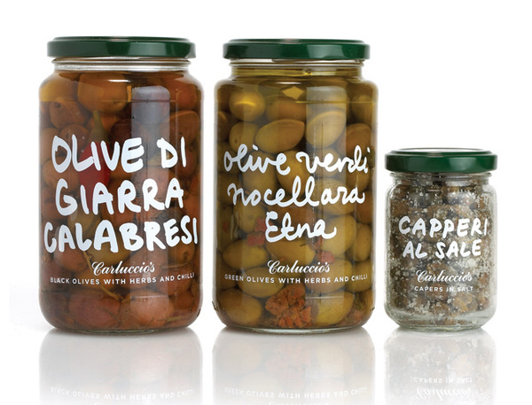Carluccio's Antipasti range | Irving #packaging #italian #olives #clear
