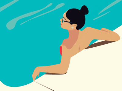 In the pool by Fernanda Navilli #illustration #summer