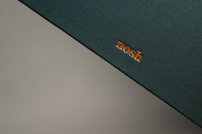 Nosh restaurant corporate design logo logotype branding identity deluxe luxury bar by Darling Visual Communications singapore mindsparkle ma