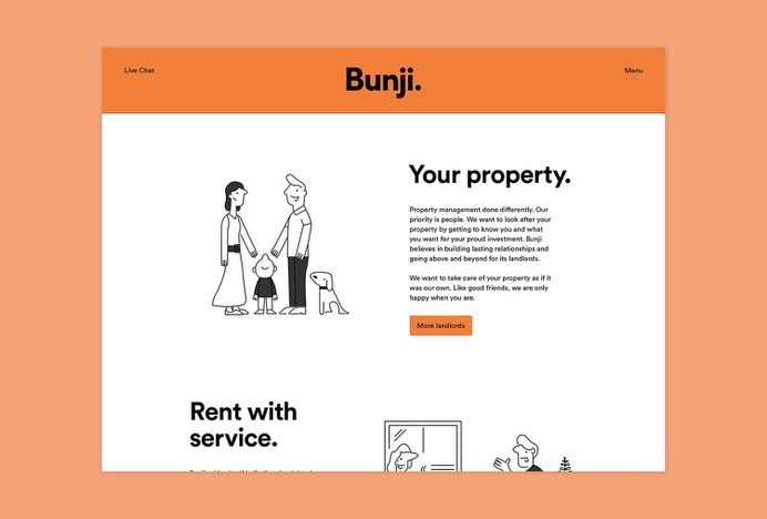 Bunji Identity - Mindsparkle Mag Emily Clarke designed the Identity for Bunji, a brand that is redefining property management once and for all. #logo #packaging #identity #branding #design #color #photography #graphic #design #gallery #blog #project #mindsparkle #mag #beautiful #portfolio #designer