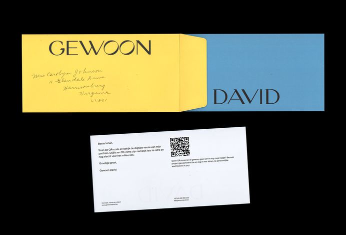 Picture of 3 designed by Andrés Rosa and Rafa Garcés for the project Gewoon David. Published on the Visual Journal in date 19 March 2018