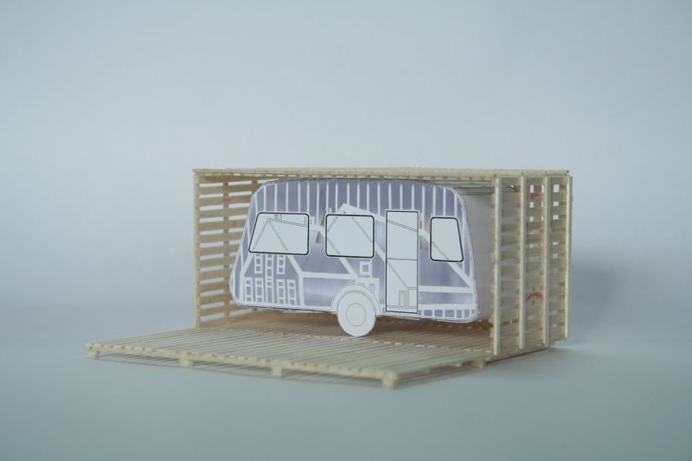 Buitenbed - Studio Makkink & Bey #bed #caravan #tinyhouse #architecture #holiday #maquette #scalemodel