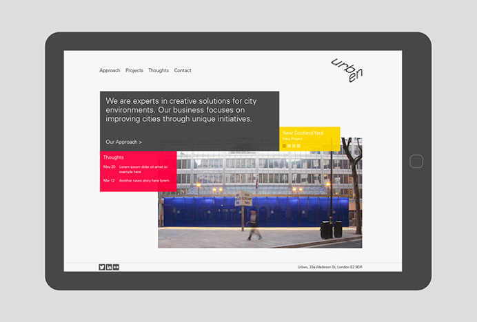 Urben by Ranch #website #web #mobile #ipad