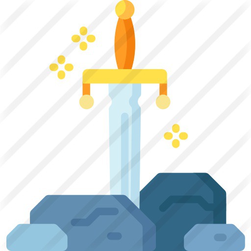 See more icon inspiration related to cultures, excalibur, fairy tale, folklore, legend, miscellaneous, sword, fantasy and weapons on Flaticon.