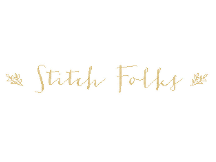 Stitch Folks Etsy Banner #banner #cross #embroidery #etsy #logo #stitch