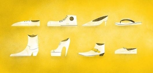 *** Curtis Baigent *** #illustration #yellow #shoes