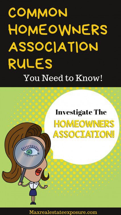 Common Homeowners Association Rules