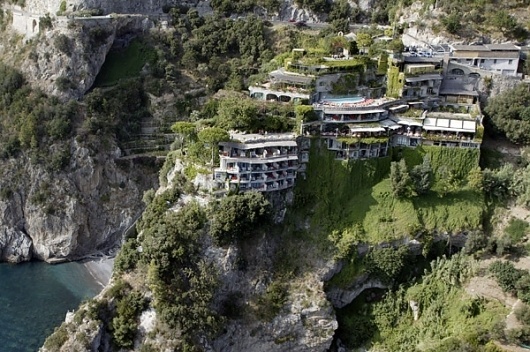 I wish i were at… Il San Pietro di Positano (NOTCOT) #hotel #cliff #architectire