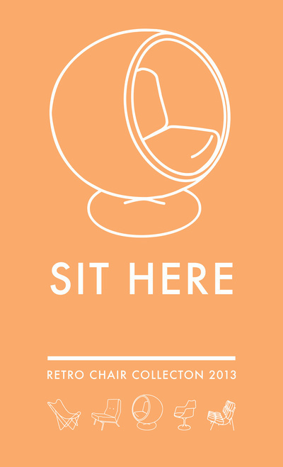 SIT HERE: Poster series #fonts #retro #vintage #poster #art #typography