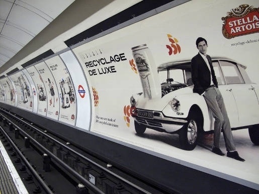Stella Artois Recyclage de Luxe | The Inspiration Room #recyclage #underground #campaign #integrated #print #de #brand #csr #luxe