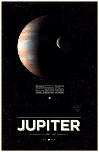 Jupiter - Under the Milky Way - Ross Berens #jupiter #space #typ #posters #planets #typography