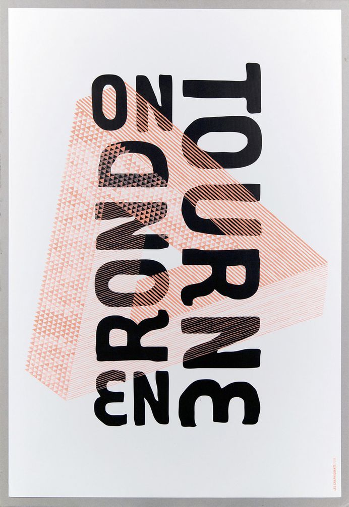 on_tourne, by les graphiquants - typo/graphic posters