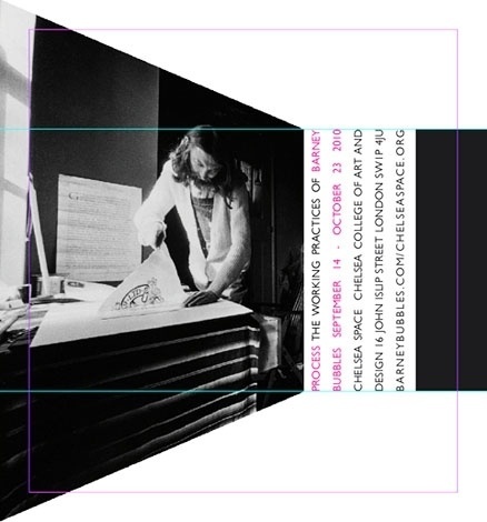 Process, The Working Practices of Barney Bubbles, Chelsea Space | #flyer #design #graphic #laboca