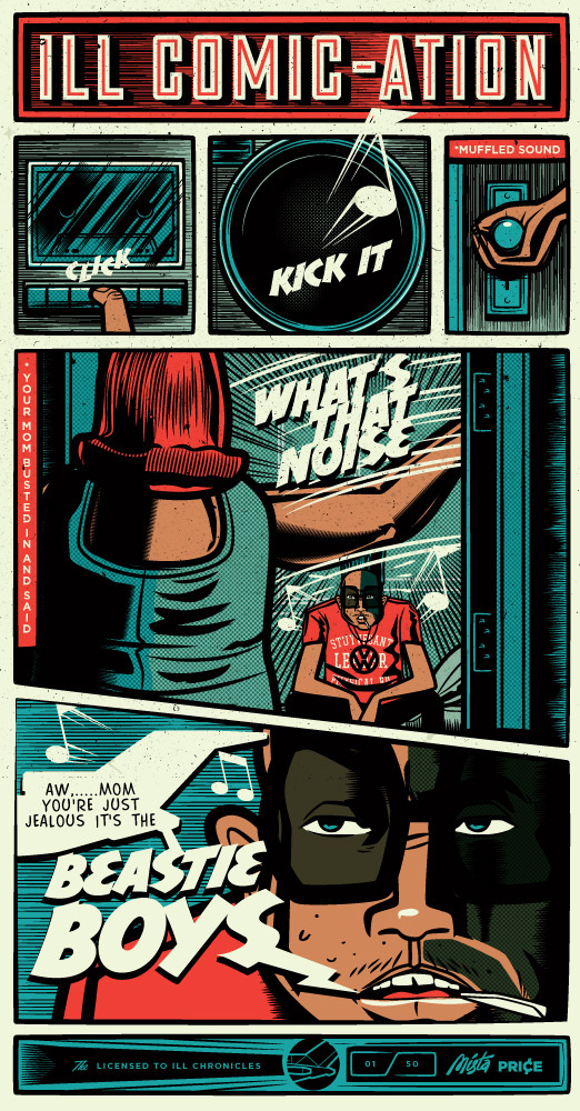 Ill Comic-cation Beastie Boys Print #print #beastie #illustration #poster #boys #music