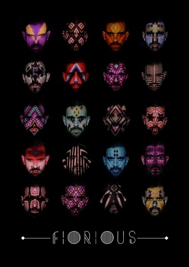 7STEPS on the Behance Network #fabric #mapping #tribal #south #mask #music #america #face