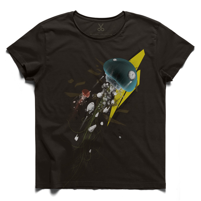 #heralea #brown #tee #tshirt #laing #madness #jellyfish #deep #abstract