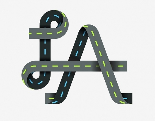 All sizes | maybe | Flickr - Photo Sharing! #lettering #shapething #road #logo #illustration #type