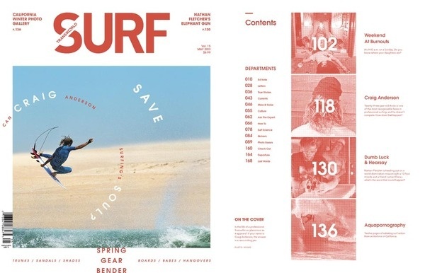 May 2013 Cover Craig Anderson #surf #ocean #color #magazine