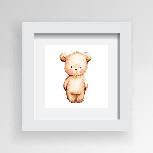 Framed Artwork 'Standing Bear' 30cm x 30cm